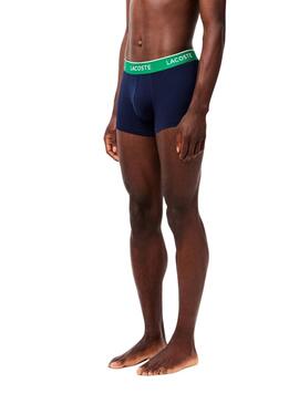 Pack calzoncillos Lacoste Boxer azul marino para hombre