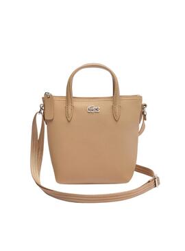 Bolso Lacoste Tote mini beige para mujer