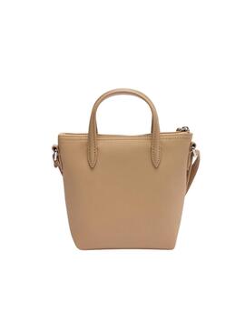 Bolso Lacoste Tote mini beige para mujer