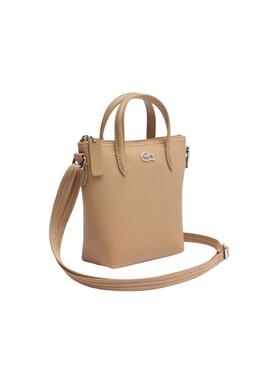 Bolso Lacoste Tote mini beige para mujer