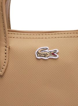 Bolso Lacoste Tote mini beige para mujer