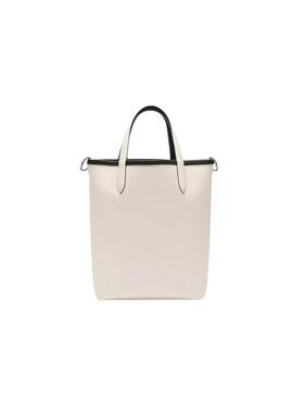 Bolso Lacoste Anna Vertical negro y blanco para mujer