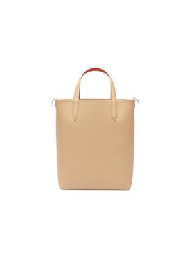 Bolso Lacoste Anna Vertical beige y naranja para mujer