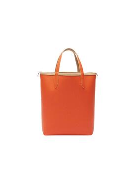 Bolso Lacoste Anna Vertical beige y naranja para mujer