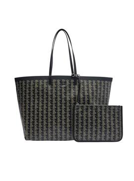 Bolso shopper Lacoste Zely negro para mujer