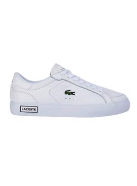 Zapatillas Lacoste Powercourt Croco blanco para mujer