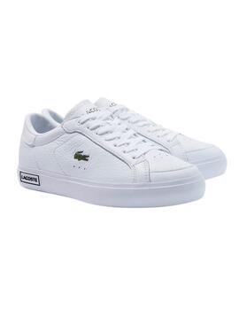 Zapatillas Lacoste Powercourt Croco blanco para mujer