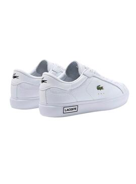 Zapatillas Lacoste Powercourt Croco blanco para mujer