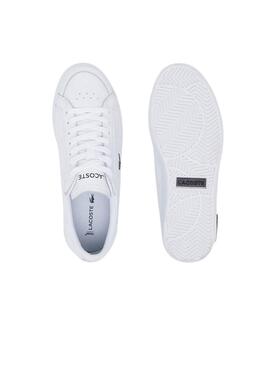 Zapatillas Lacoste Powercourt Croco blanco para mujer