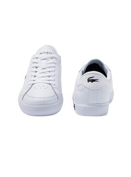 Zapatillas Lacoste Powercourt Croco blanco para mujer