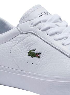 Zapatillas Lacoste Powercourt Croco blanco para mujer