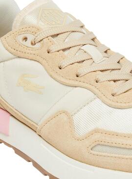 Zapatillas Lacoste Partner beige para mujer