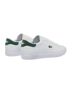 Zapatillas Lacoste Powercourt blanco y verde para hombre