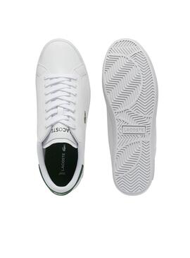 Zapatillas Lacoste Powercourt blanco y verde para hombre