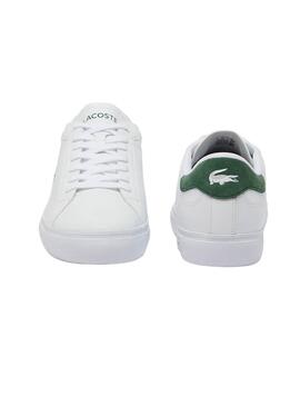 Zapatillas Lacoste Powercourt blanco y verde para hombre