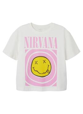 Camiseta Name It Nirvana blanco