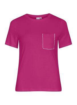 Camiseta Vila Vimase rosa para mujer