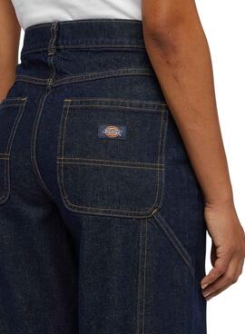 Pantalón vaquero Dickies Herndon denim oscuro para mujer