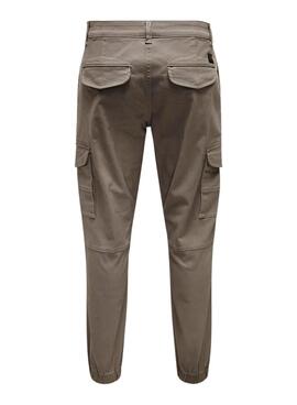 Pantalón Only and Sons Carter cargo marrón para hombre