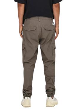 Pantalón Only and Sons Carter cargo marrón para hombre