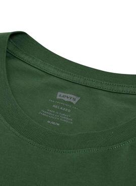 Camiseta Levis Relaxed Baby Tab verde para hombre