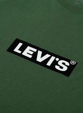 Camiseta Levis Relaxed Baby Tab verde para hombre