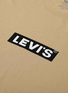 Camiseta Levis Relaxed Baby Tab tostado para hombre