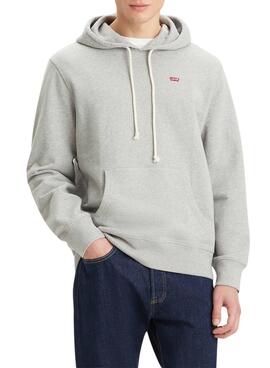 Sudadera Levis con capucha Original Housemark gris para hombre