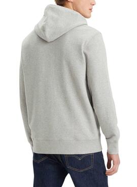 Sudadera Levis con capucha Original Housemark gris para hombre