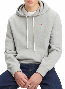 Sudadera Levis con capucha Original Housemark gris para hombre