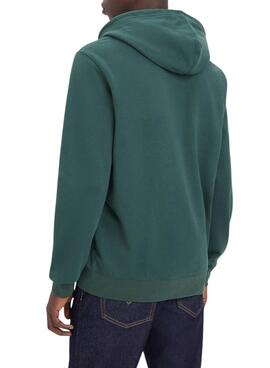 Sudadera Levis con capucha y cremallera Original Housemark verde para hombre