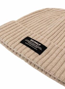 Gorro Ecoalf Thick beige mara hombre y mujer