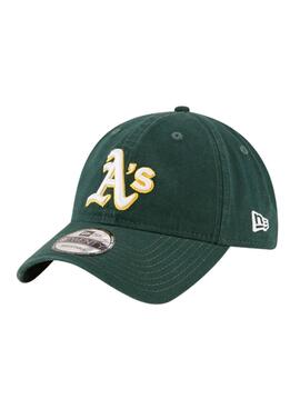 Gorra New Era Oakland Athletics Core Classic verde para hombre y mujer