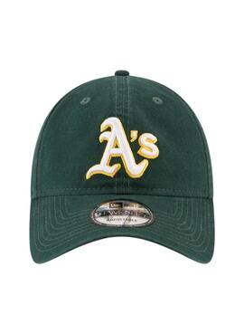 Gorra New Era Oakland Athletics Core Classic verde para hombre y mujer