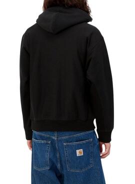 Hooded American Script Sweat Black