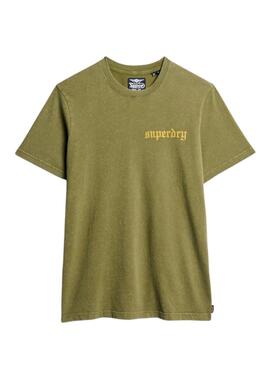 Camiseta Superdry Tattoo Graphic verde para hombre