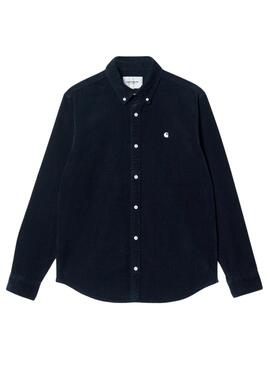 Camisa Carhartt Madison Cord azul marino para hombre