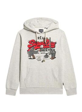 Sudadera Superdry New York gris para hombre