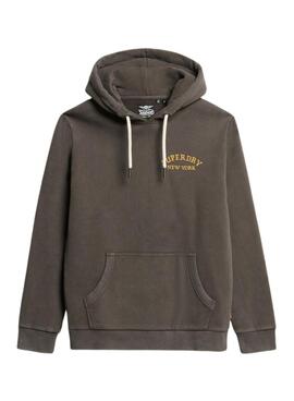 Sudadera Superdry Tattoo Back Graphic con capucha negro para hombre