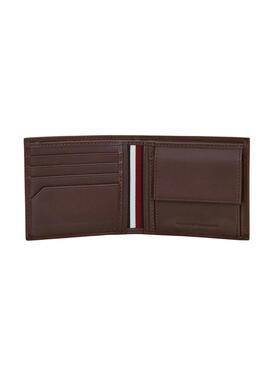 Cartera Tommy Hilfiger Premium de piel marrón para hombre