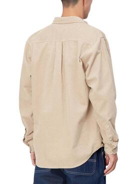 Camisa Carhartt Madison Cord beige para hombre