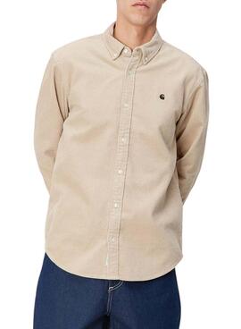 Camisa Carhartt Madison Cord beige para hombre