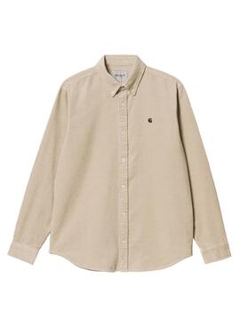 Camisa Carhartt Madison Cord beige para hombre