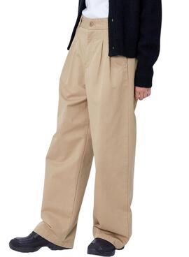 Pantalón Carhartt Leola beige para mujer