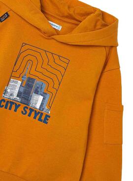 Sudadera Mayoral City Style Zanahoria para niño