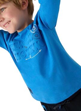 Camiseta Mayoral Keep on Moving Azul para niño