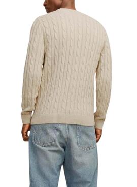 Jersey Jack and Jones Eross beige para hombre