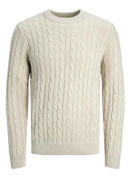 Jersey Jack and Jones Eross beige para hombre