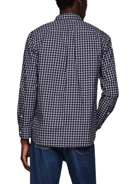 Camisa Tommy Hilfiger Mini Tartan azul y rojo para hombre