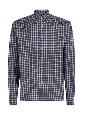 Camisa Tommy Hilfiger Mini Tartan azul y rojo para hombre